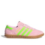 adidas Hamburg W JS0683 Clear Pink/Solar Green/Gold Metallic - official stock image, medial side