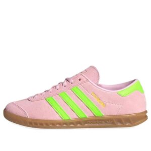 adidas Hamburg W JS0683 Clear Pink/Solar Green/Gold Metallic - official stock image, side
