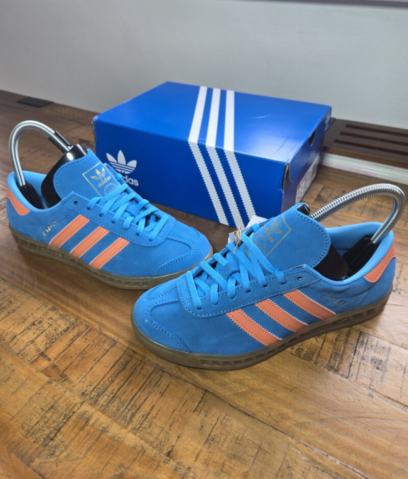 adidas Originals Hamburg W Shoes - Sky Rush/Semi Coral - UK 5