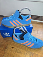 adidas Originals Hamburg W Shoes - Sky Rush/Semi Coral - UK 5