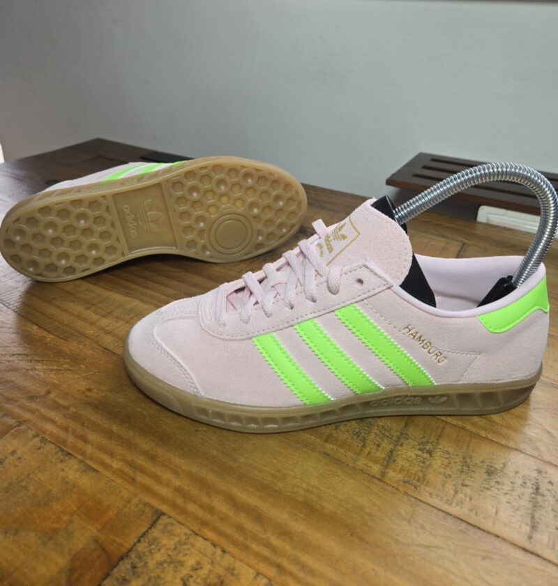 adidas Originals Hamburg W Unisex Shoes Clear Pink Green - Size UK 4