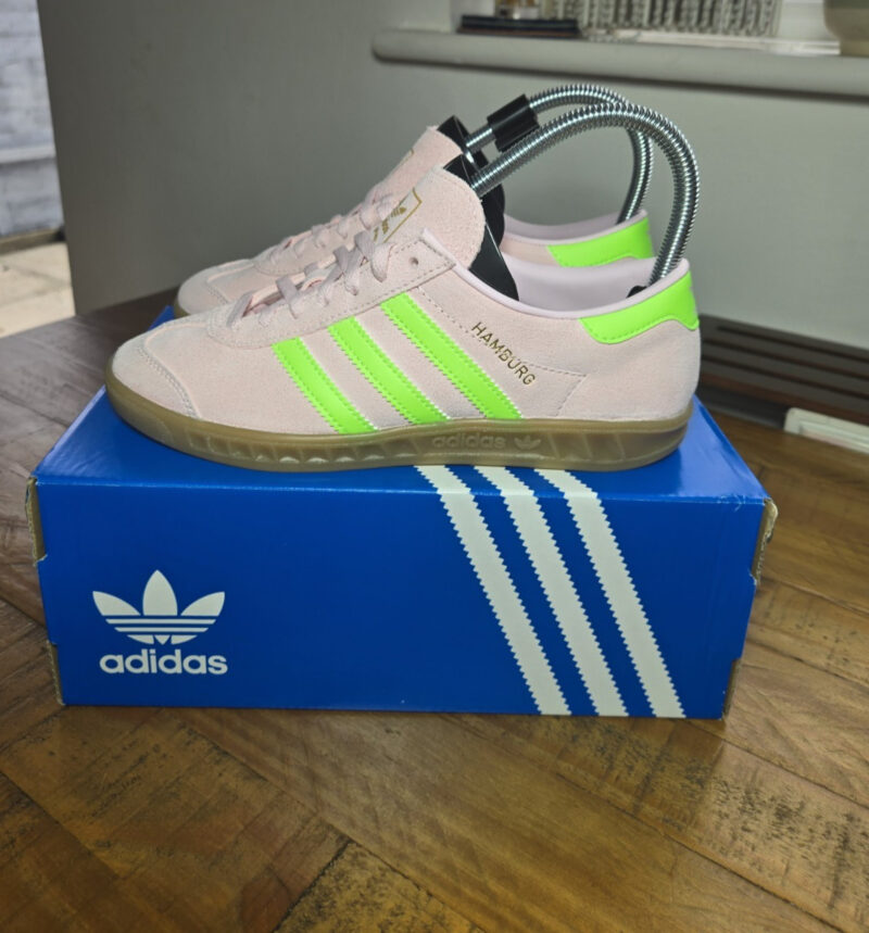 adidas Originals Hamburg W Unisex Shoes Clear Pink Green - Size UK 4