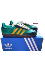 adidas Originals Samba OG UK 5 Velvet Green Yellow Gold Gum Suede JI2681