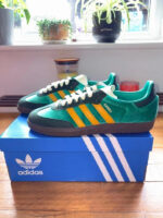 adidas Originals Samba OG UK 5 Velvet Green Yellow Gold Gum Suede JI2681
