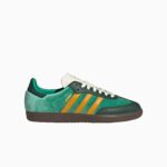 adidas Samba OG W JI2681 Court Green/Preloved Yellow/Collegiate Green velvet - official stock image, side