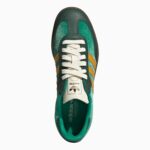 adidas Samba OG W JI2681 Court Green/Preloved Yellow/Collegiate Green velvet - official stock image, top