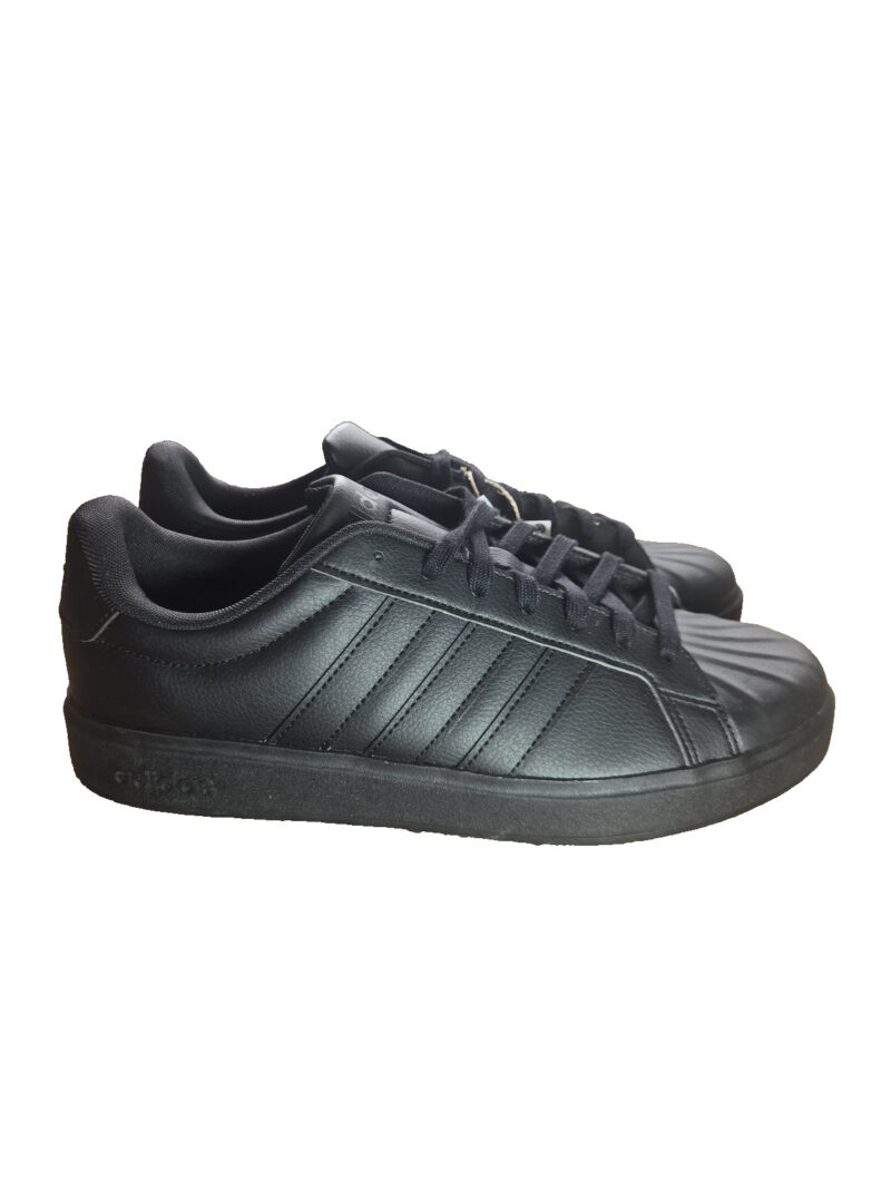 adidas Streettalk Mens Shell Toe Trainers Black JR4699 UK 9