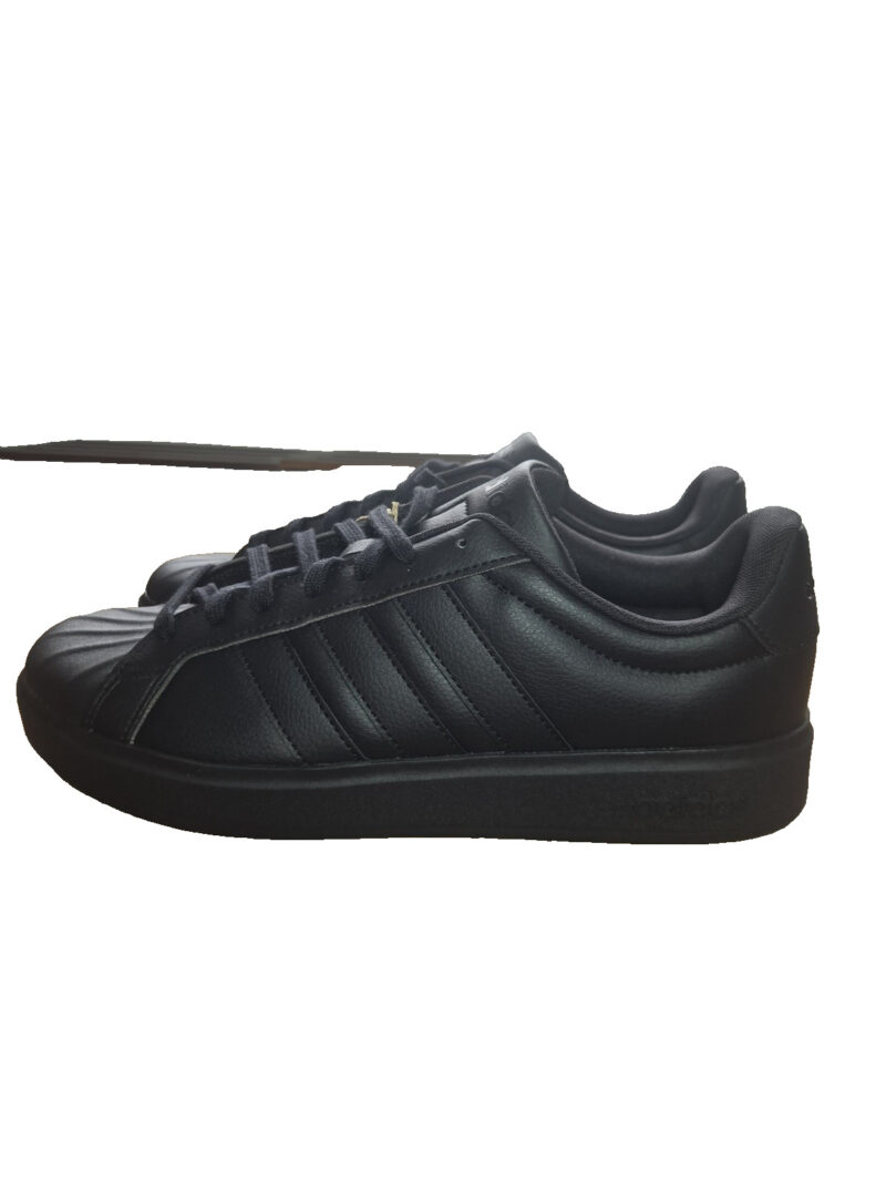 adidas Streettalk Mens Shell Toe Trainers Black JR4699 UK 9