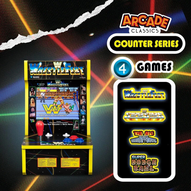 Arcade Classics WWE WrestleFest SuperStars Countertop Mini Arcade Game 4-in-1