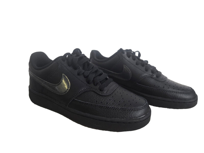 Nike Court Vision Low CD5434-003 Triple Black Women's UK 4