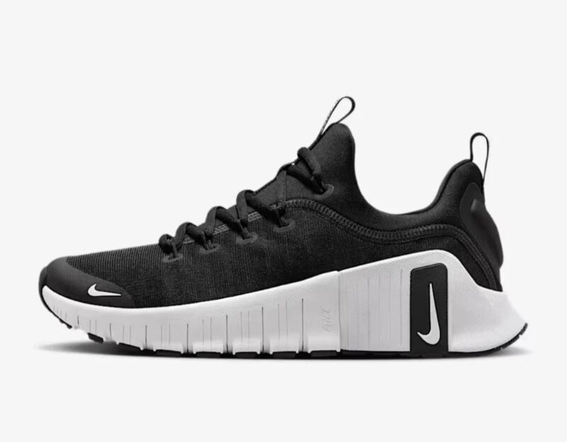 Nike Free Metcon 6 Workout Trainers - Black White - Size UK 6.5 - FJ7126-001