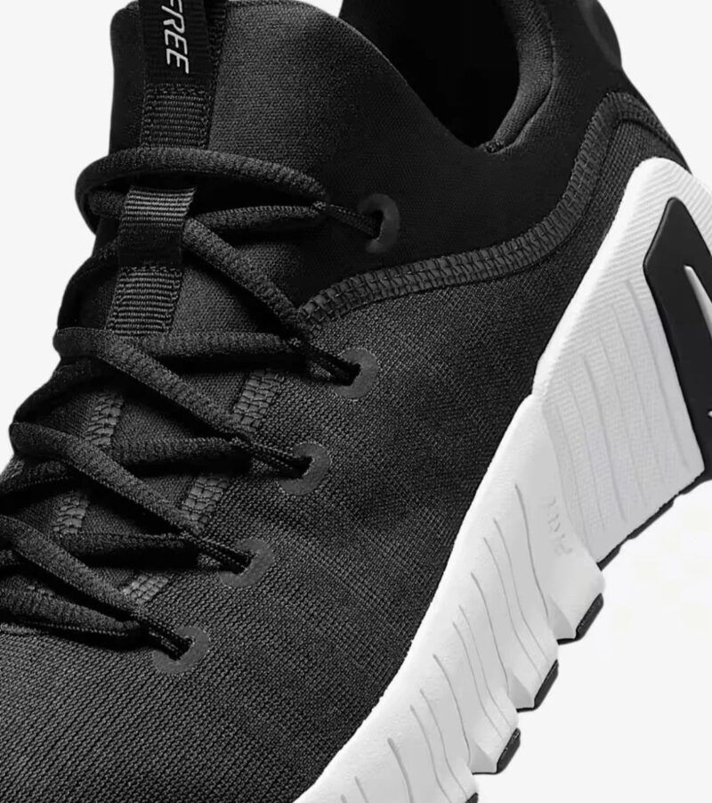 Nike Free Metcon 6 Workout Trainers - Black White - Size UK 6.5 - FJ7126-001
