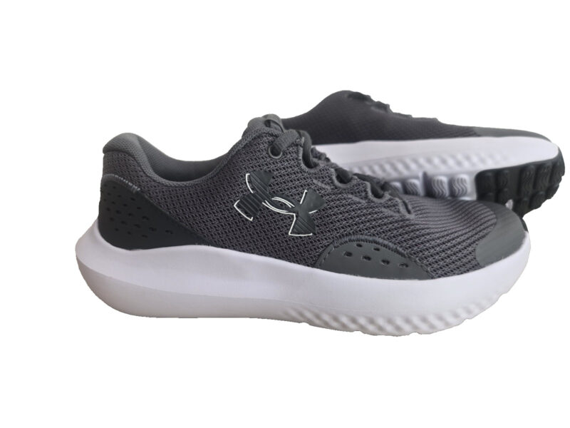 Under Armour Charged Surge 4 juniors UK 3 Grey Mesh Running Sports Trainers