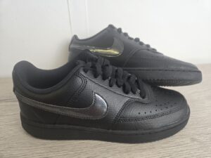 Nike Court Vision Low CD5434-003 Triple Black Women's UK 4