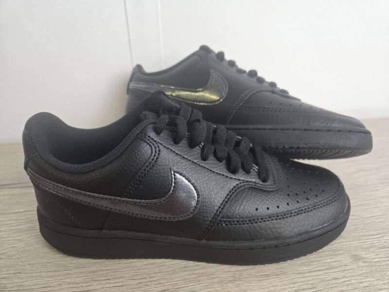 Nike Court Vision Low CD5434-003 Triple Black Women's UK 4 Nike Court Vision Low CD5434-003 Triple Black Women's UK 4