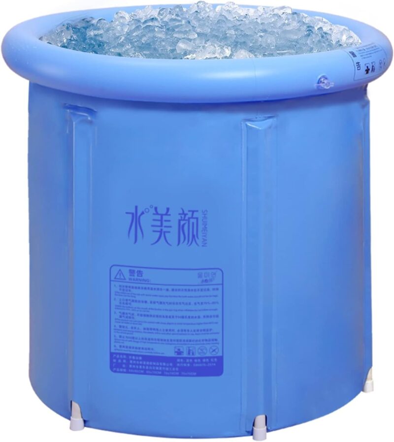 Portable Ice Bath - Folding Inflatable Cold Therapy Tub / Hot Tub Spa