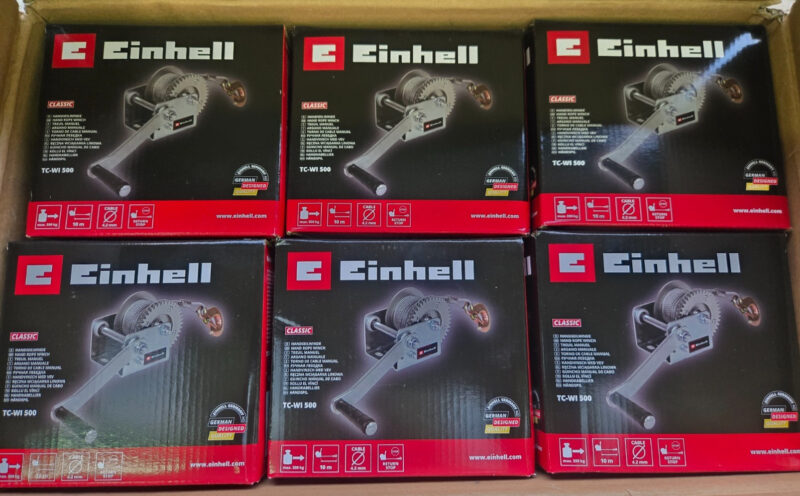 Einhell TC-WI 500 Manual Cable Winch (Max Load 500kg, 10m) R Einhell TC-WI 500 Manual Cable Winch (Max Load 500kg, 10m) Red/Black