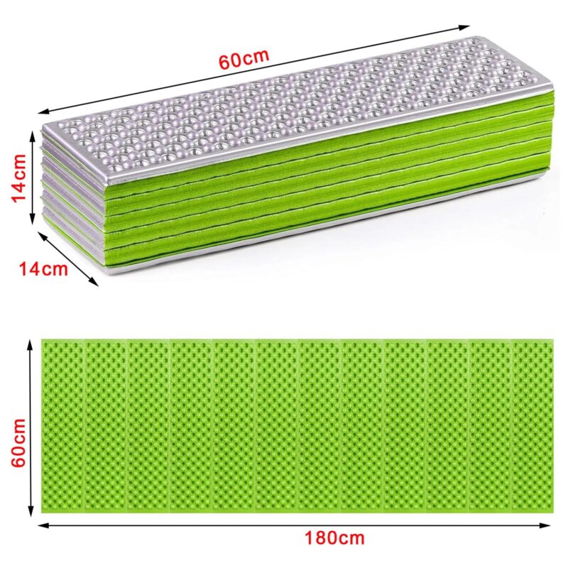 Folding Camping Sleeping Mat Z Fold XPE Foam Pad Lightweight 180x60cm Green