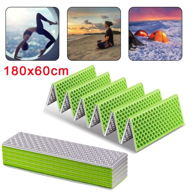 Folding Camping Sleeping Mat Z Fold XPE Foam Pad Lightweight 180x60cm Green