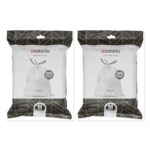 Brabantia PerfectFit Code M 60L Bin Bags 2 × Packs Plastic Trash Liners