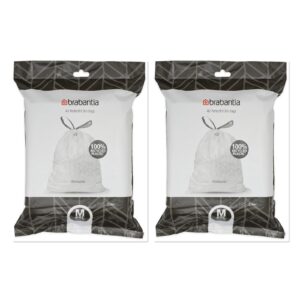Brabantia PerfectFit Code M 60L Bin Bags 2 × Packs Plastic Trash Liners