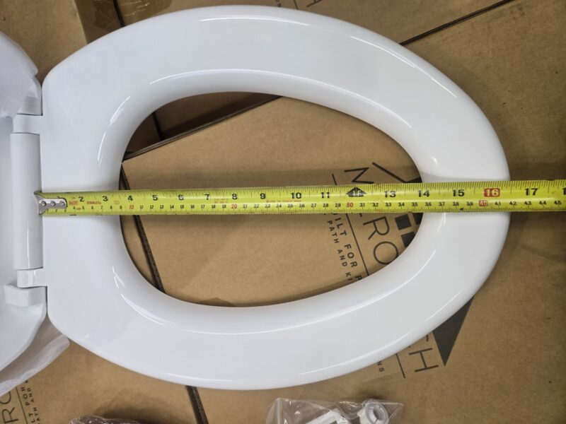 White Oval Toilet Seat with Soft Cover & Fixings Bathroom O Shape Merokitch