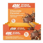 Optimum Nutrition on Chocolate Caramel Whipped Protein Snack Bars Pack 20 x 60g