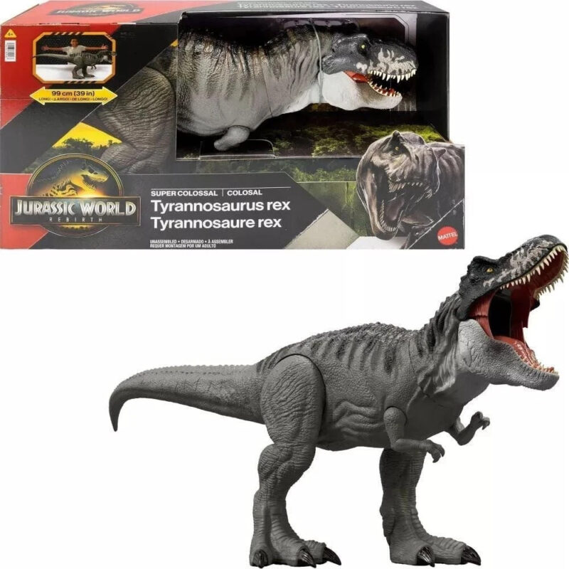 Mattel Jurassic World Rebirth Super Colossal Tyrannosaurus Rex Action Figure