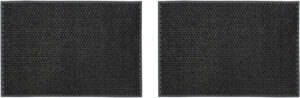 2 x JVL Condor Classic Astro Turf Look Rubber Scraper Mat Black Doormat 40 x 60cm