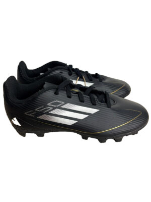 adidas F50 Club FxG Kids Football Boots Black Gold Metallic - UK 1