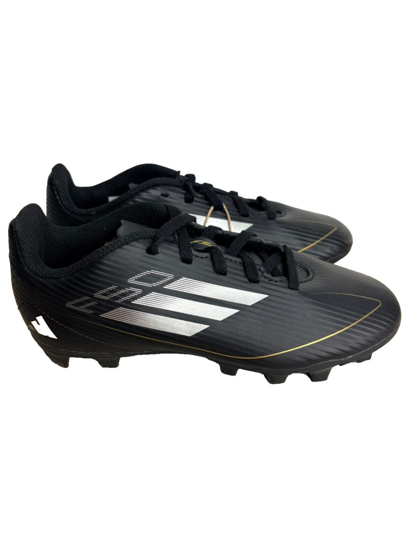 adidas F50 Club FxG Kids Football Boots Black Gold Metallic - UK 1