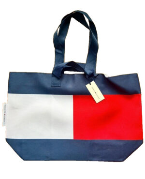 Tommy Hilfiger Versatile Tote Bag with long handles in Navy Blue Red And White