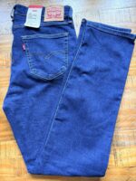 Levi's Womens 724 High Rise Slim Straight Jeans W32 L32 Blue Cotton