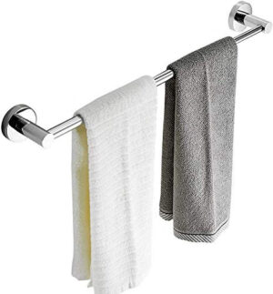 Stainless Steel Towel Bar Rail - 60 cm / 23.6 in, Round Towel Bar for Bathroom