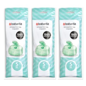 3 x Bundle Brabantia PerfectFit Code S Compostable Bin Bags 3× Packs