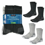 Kirkland Signature Merino Wool Blend (57%) Warm Comfy Socks, 4 Pack, Size 7-13