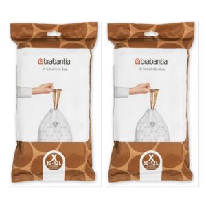 2 x Brabantia PerfectFit Code X 10-12L Bin Bags 2 × Packs