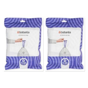 2 x Brabantia PerfectFit Code D 15-20L Bin Bags 2 × Packs