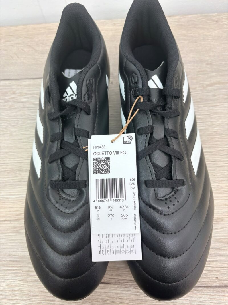 adidas Goletto VIII FG Boots Black White UK 8.5 HP6453