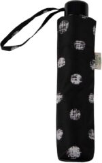 Totes Eco-Brella® B&W Stitched Dots Umbrella (3 Section)