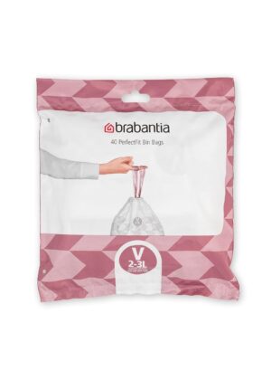 2 x Brabantia PerfectFit Code V 2-3L Bin Bags 2 × Packs