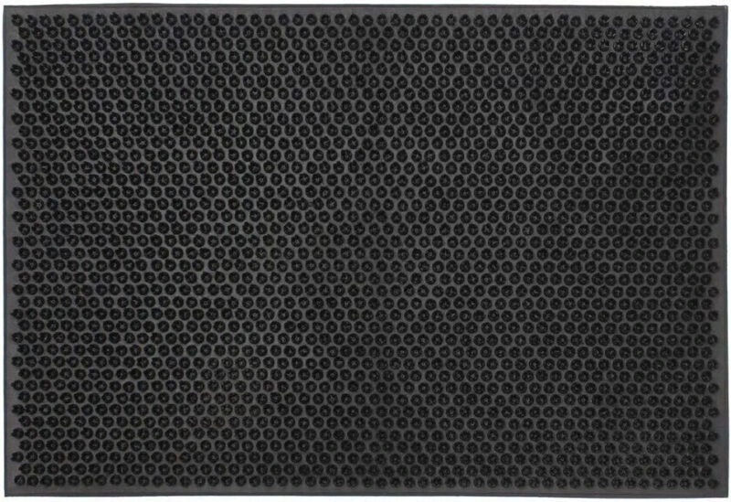 JVL Condor Classic Astro Turf Look Rubber Scraper Mat Black Doormat 40 x 60cm