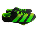 adidas Adizero Finesse Athletics Sprint Spikes Track Shoes - Black /Green UK 7.5