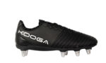 KooGa Rugby Boots Power SG Black UK 9.5 Lace Up Soft Ground Boots