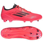 adidas F50 League FG/MG - Turbo/Aurora Black/Platin Metallic - UK 3