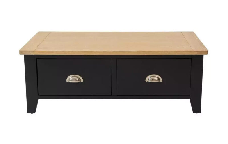 DFS Sloane Solid Oak Coffee Table - Black