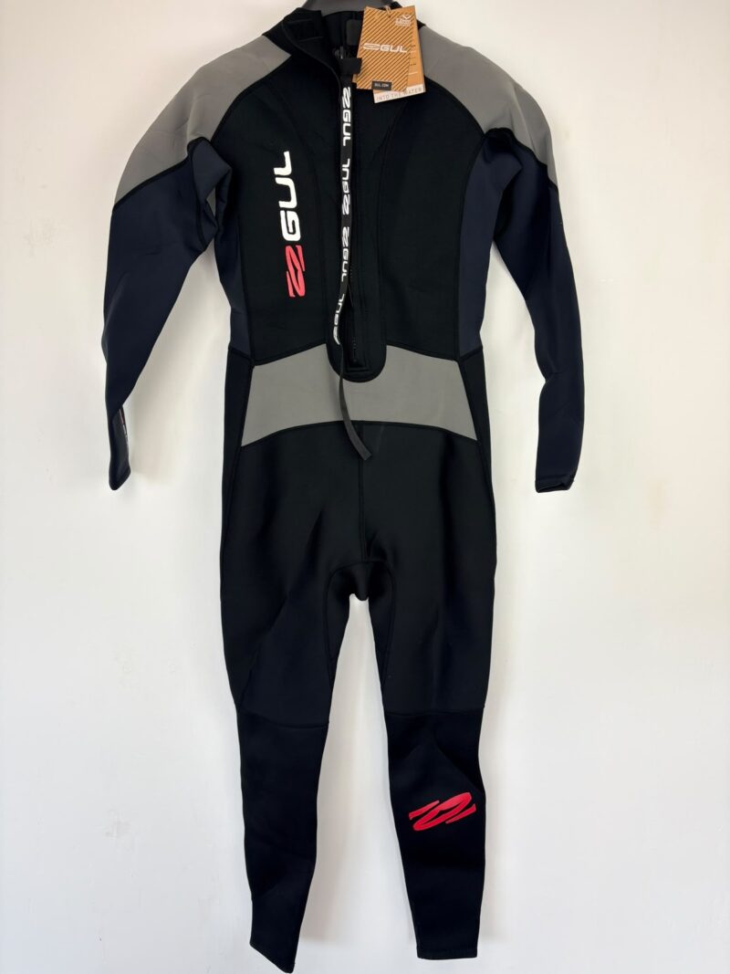 GUL Mens Full Wetsuit 3.2mm Black Grey Red UK M