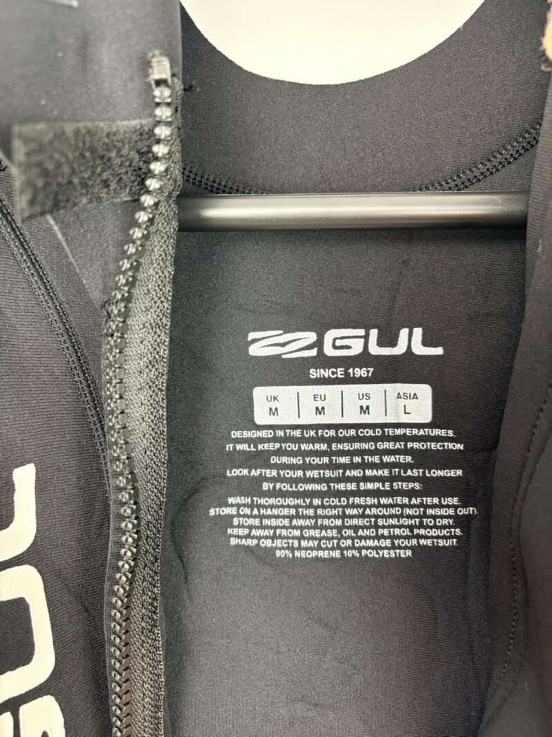 GUL Mens Full Wetsuit 3.2mm Black Grey Red UK M