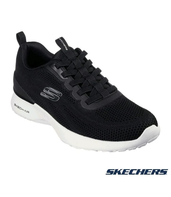 Skechers Men's Dynamite Trainer Skech-Air Memory Foam Black Skechers Men's Dynamite Trainer Skech-Air Memory Foam Black UK 8