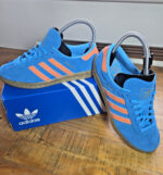 adidas Originals Hamburg W Shoes - Sky Rush/Semi Coral - UK 5